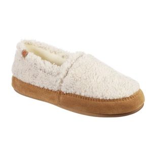Acorn Womens Ela Moc Shearling/Suede Slippers Size 8-9
